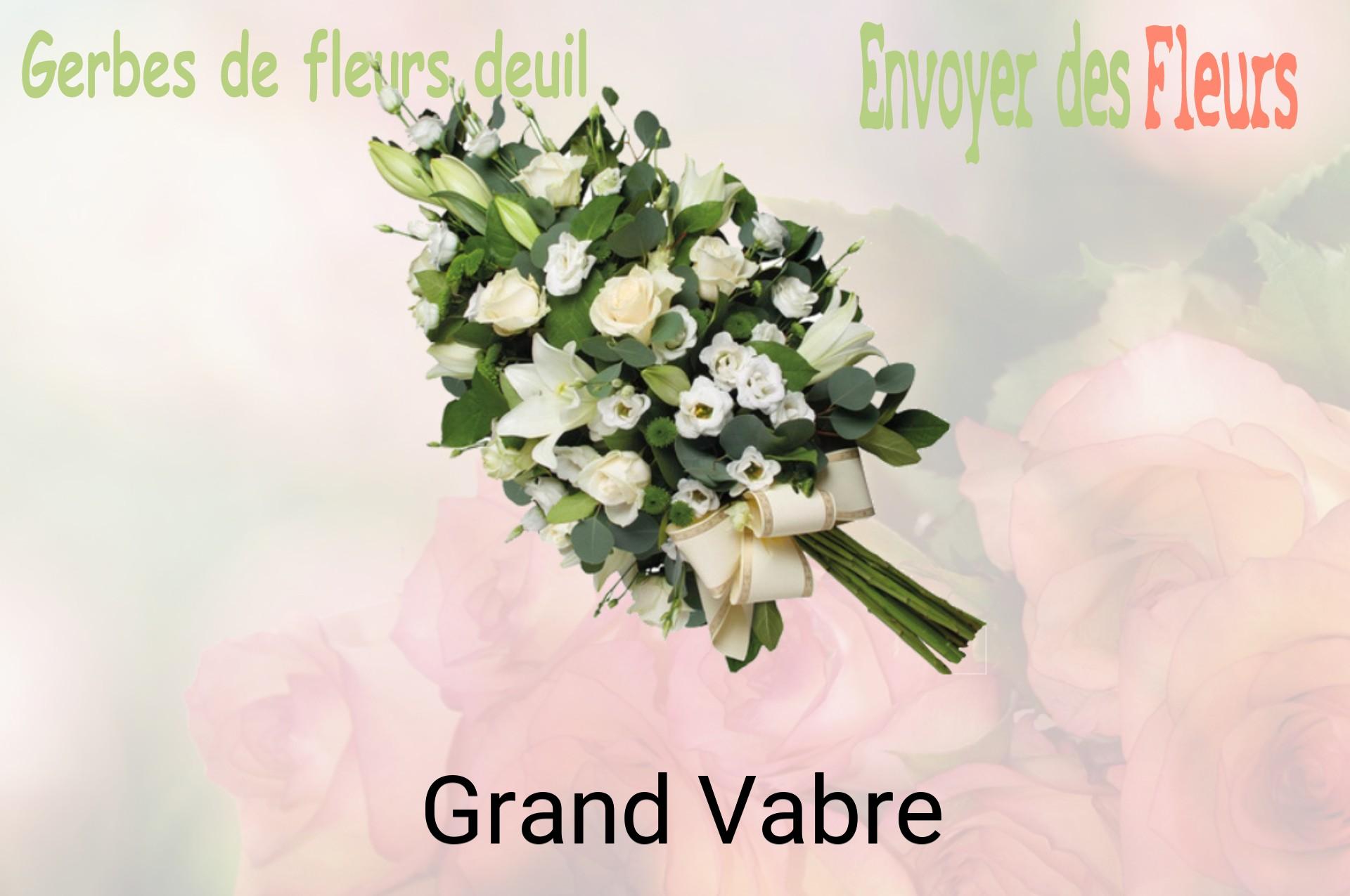 Gerbe de fleurs de deuil livrée à Grand-Vabre